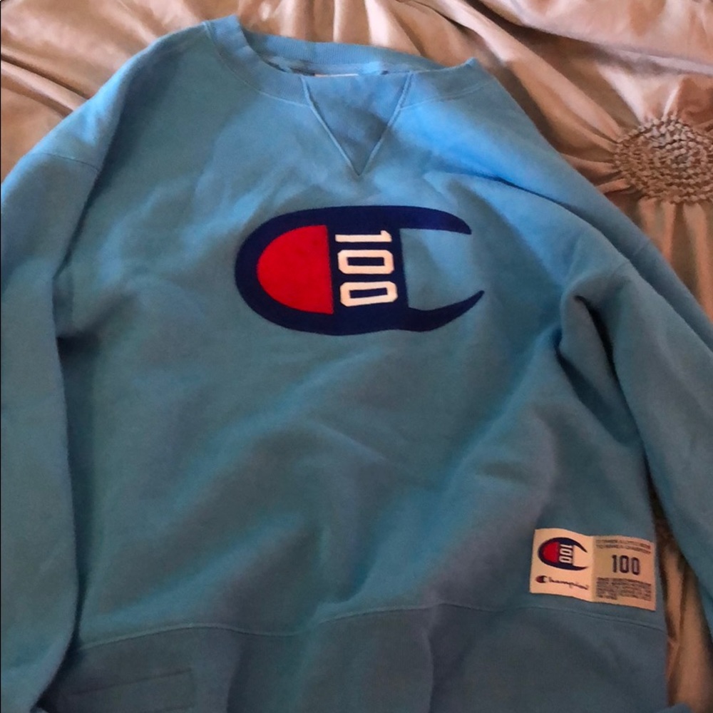 Blue champion hoodie